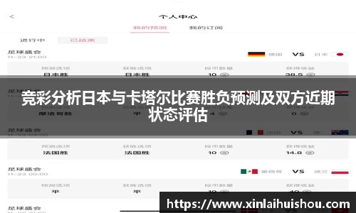 竞彩分析日本与卡塔尔比赛胜负预测及双方近期状态评估